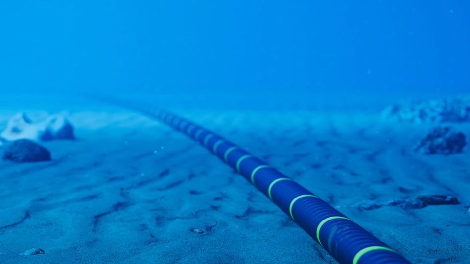 Ocean floor shot of the Celtic Interconnector, Ireland.